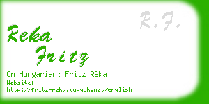reka fritz business card